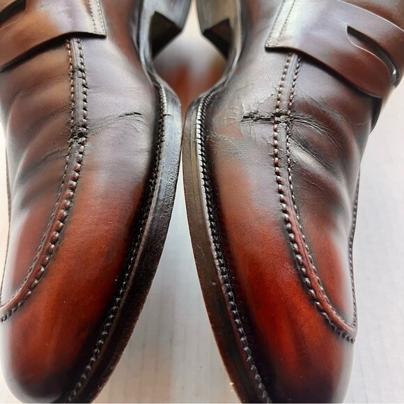 Magnanni Brown Leather Classic Penny Loafer Slip On Shoes Men’s Size 9 M 14658 - Picture 8 of 16